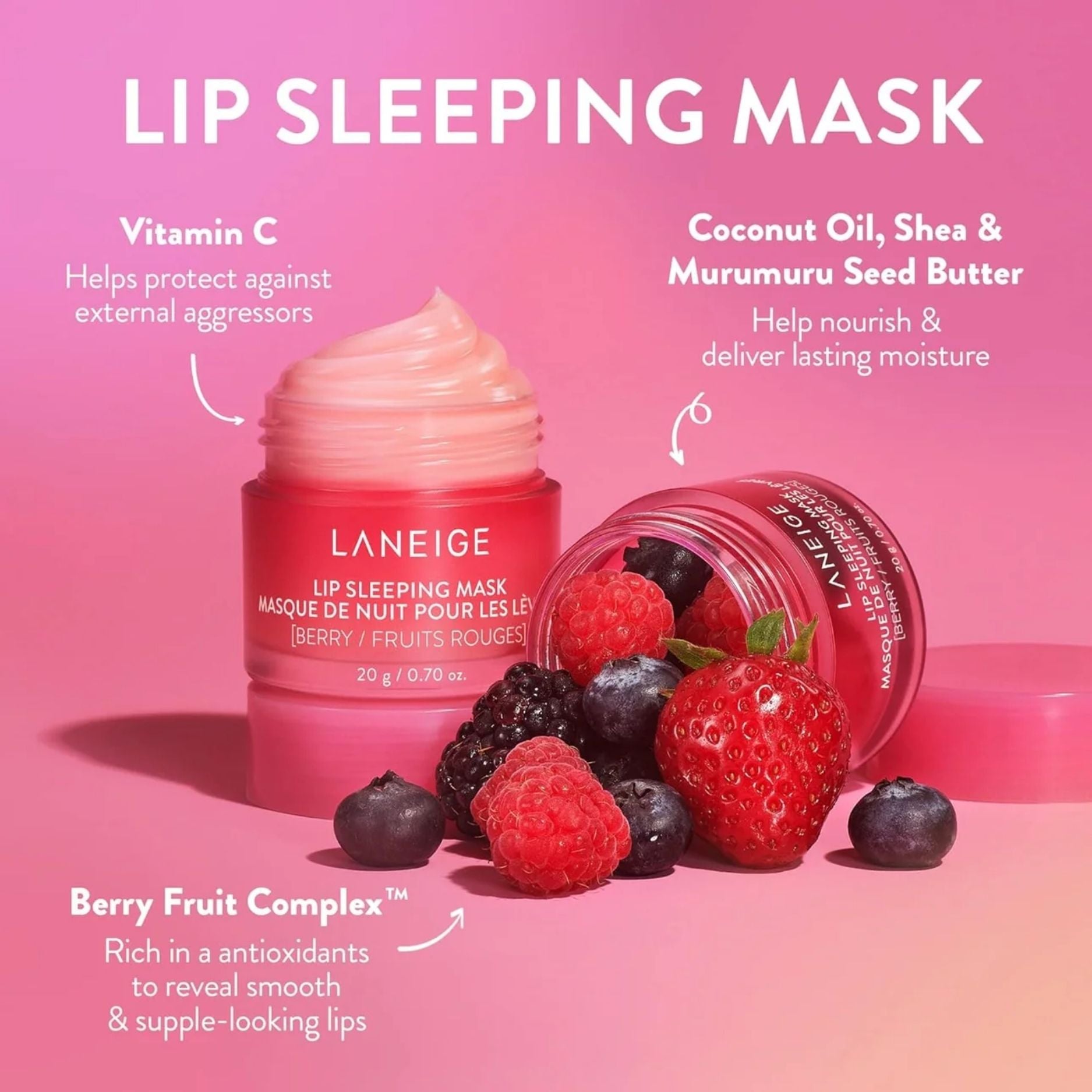 Laneige - Lip Sleeping Mask Ex Berry 20g