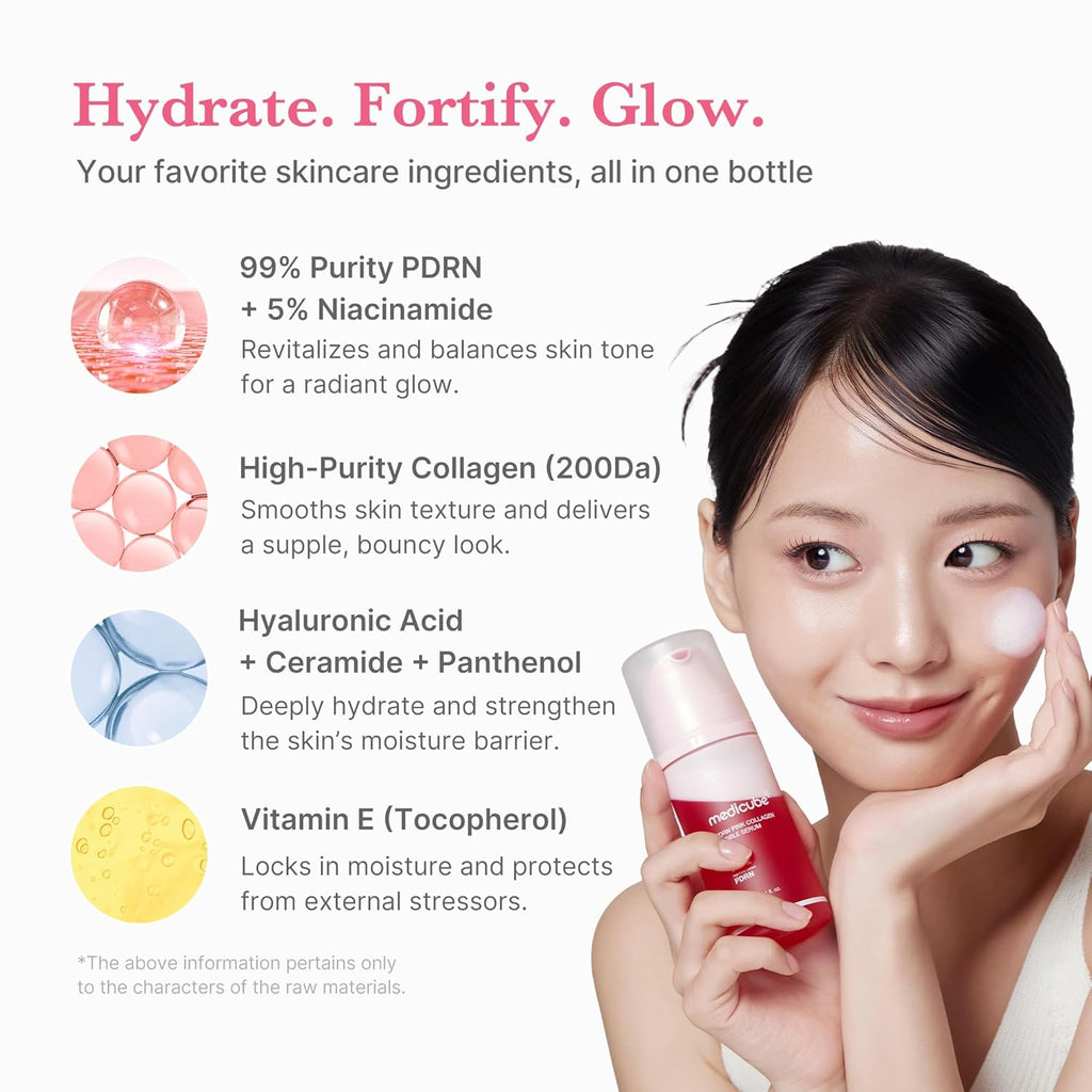 Medicube PDRN Pink Collagen Bubble Serum 95ml