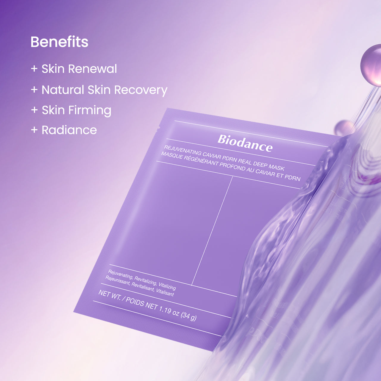 Biodance Purple Rejuvenating Caviar PDRN Real Deep Mask