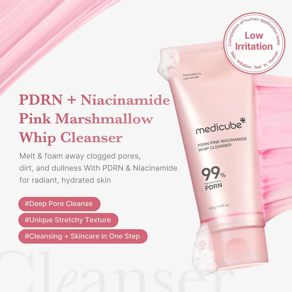 Medicube PDRN Pink Niacinamide Whip Cleanser 120g Secondary image